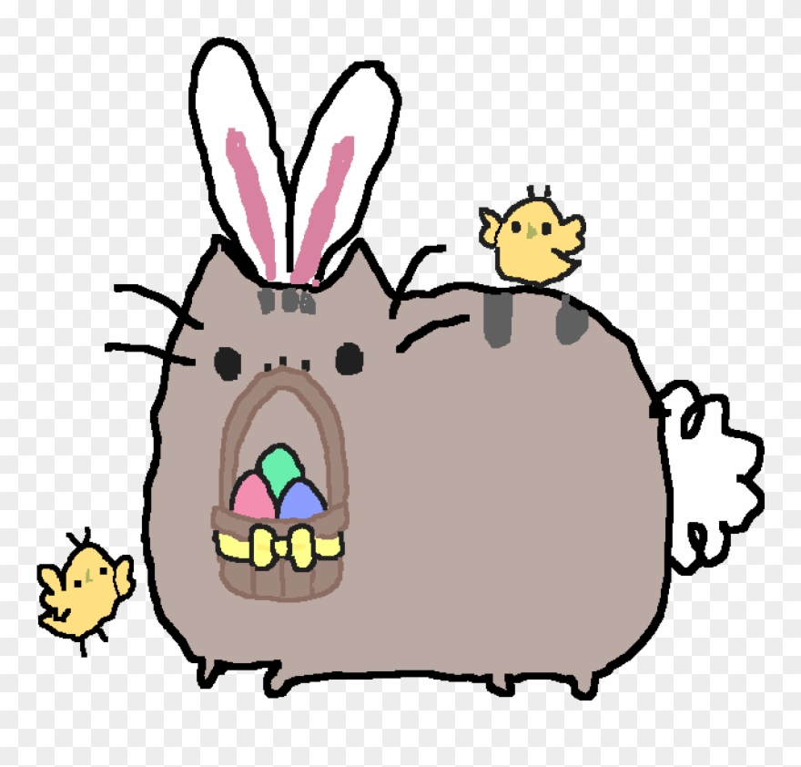 Happy Easter - Cute Pusheen Gif Clipart
