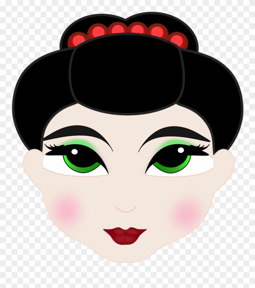 Chinese Girl Cartoon Face Clipart