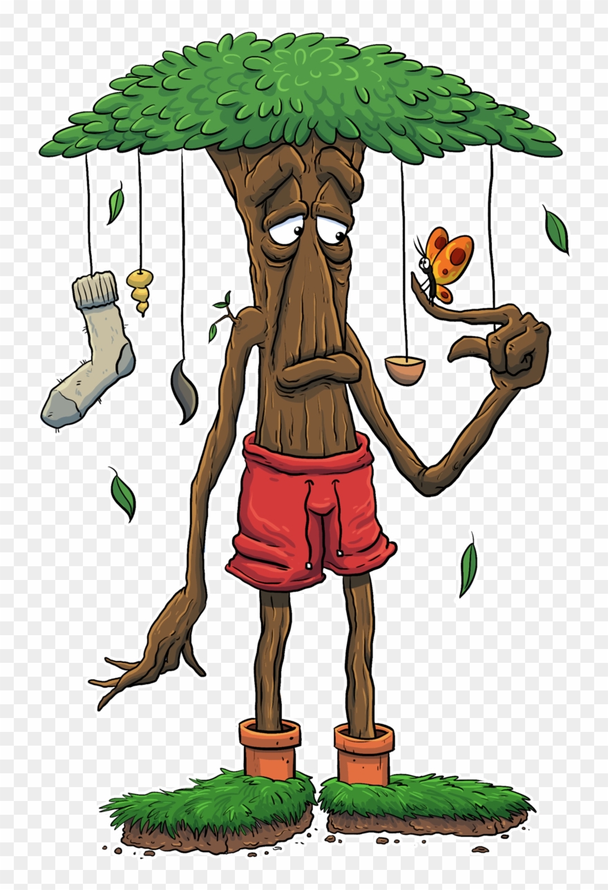 Mellow Tree Dude - Cartoon Clipart