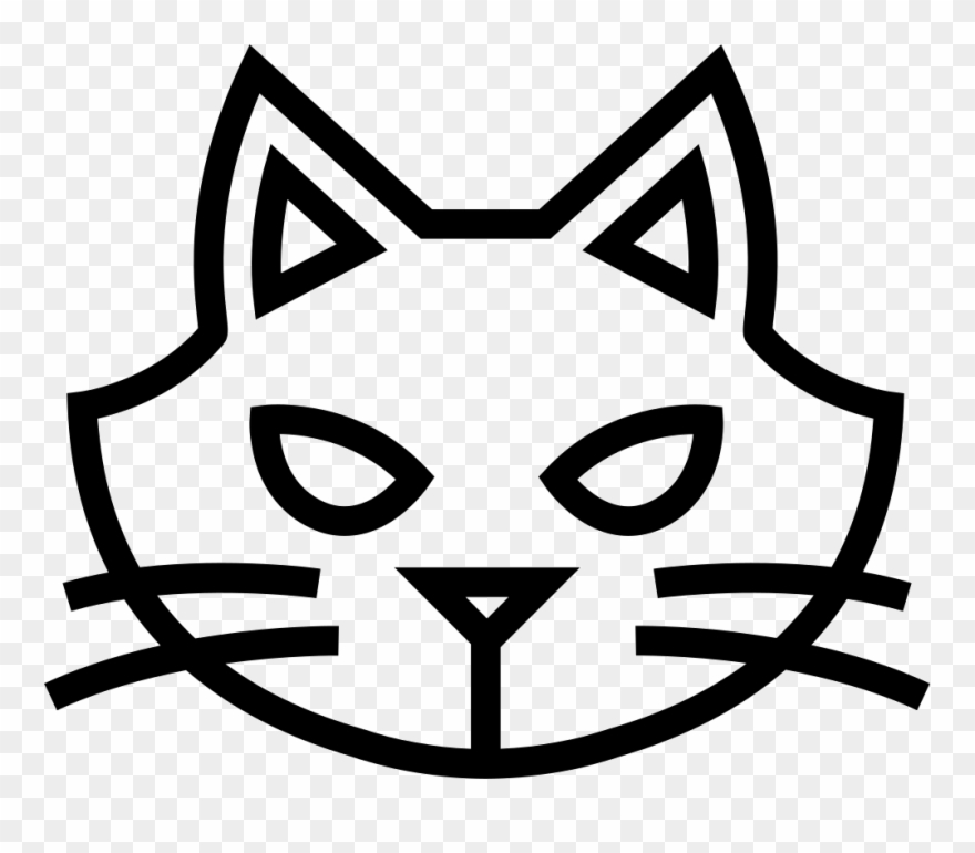 Halloween Cat Face Outline Svg Png Icon Free Download - Cat Face Outline Clipart