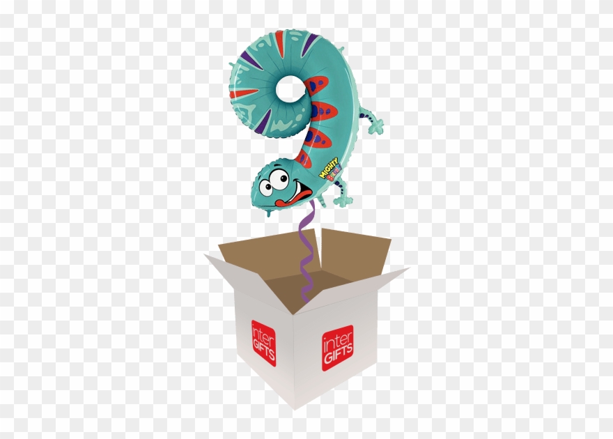 40″ Zooloon Number - 40 Zooloon Gecko Number 9 Balloon Clipart