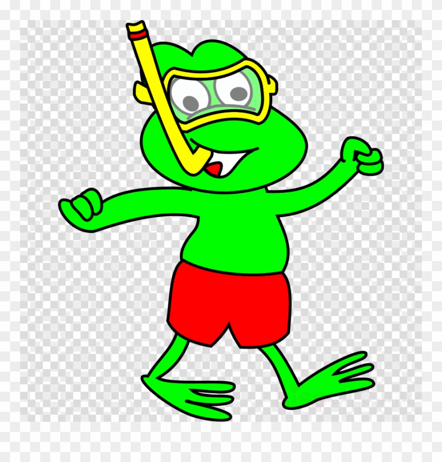 Swimming Frog Clipart Frog Clip Art - Diver Frog Twin Duvet - Png Download