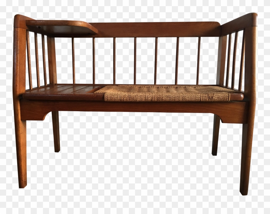 Mid Century Modern Danish Style Bench On Clipart