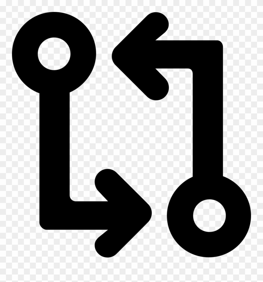 Two Straight Arrows Square Shape Of Exchange Comments - Intercambio Icono Png Clipart
