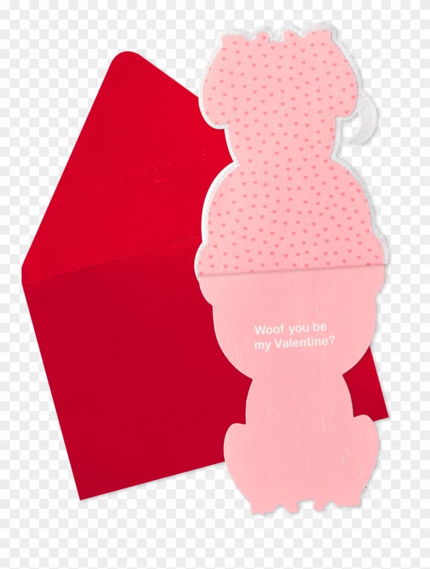 Cute Puppy Valentine's Day Card For Child Clipart