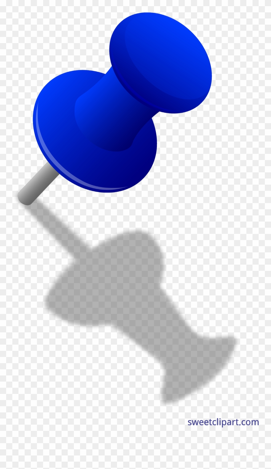 Clipart Royalty Free Library Blue Clip Art Sweet - Thumb Tack Clipart - Png Download
