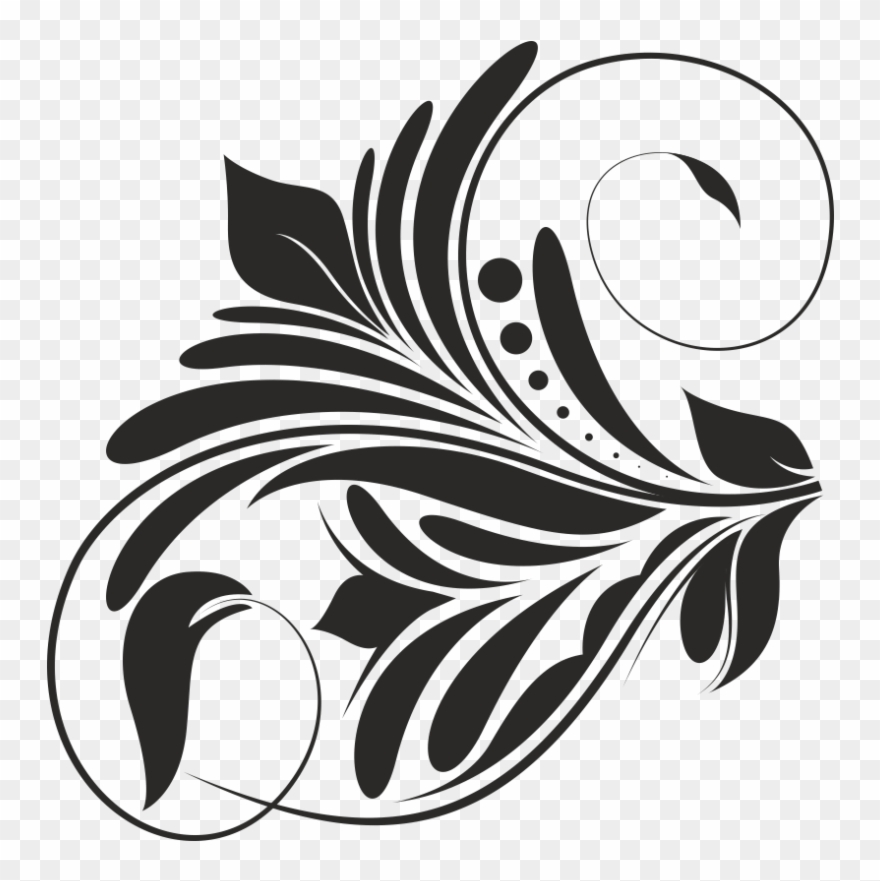 Vector Swirl Designs - Design Black & White Png Clipart