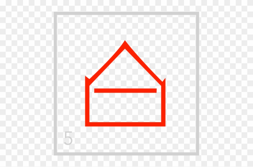 5 The Number Five Has A Horizontal Line Extending From - Sign Clipart