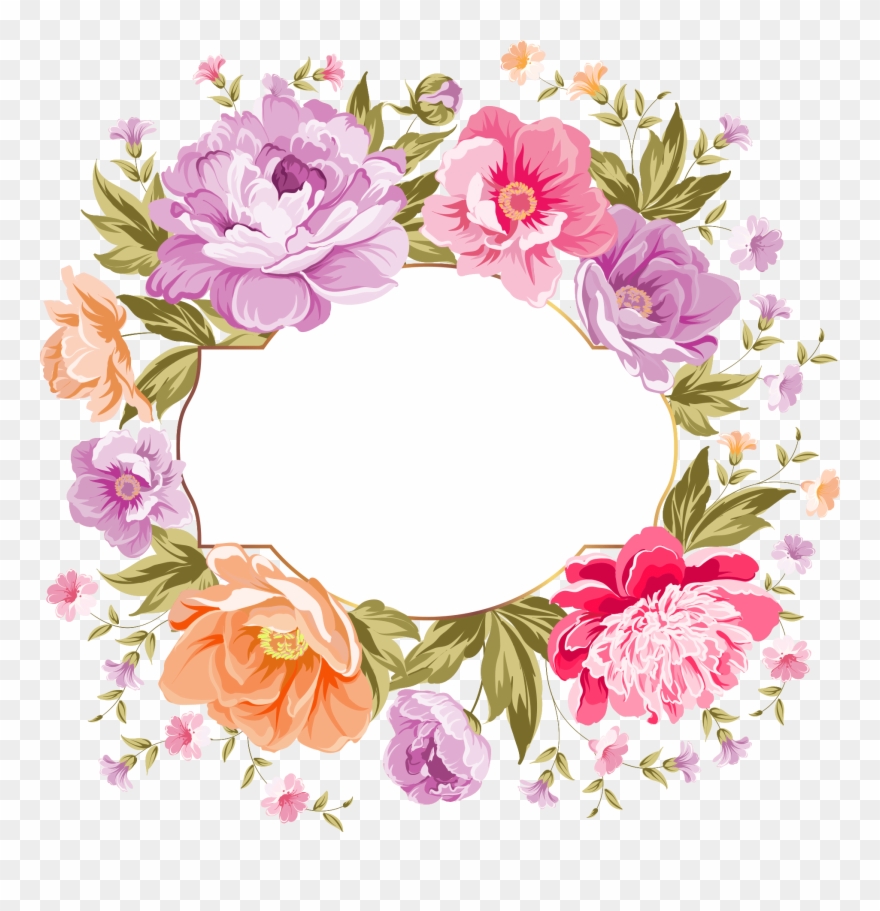 Wedding Flower Frame Png Clipart