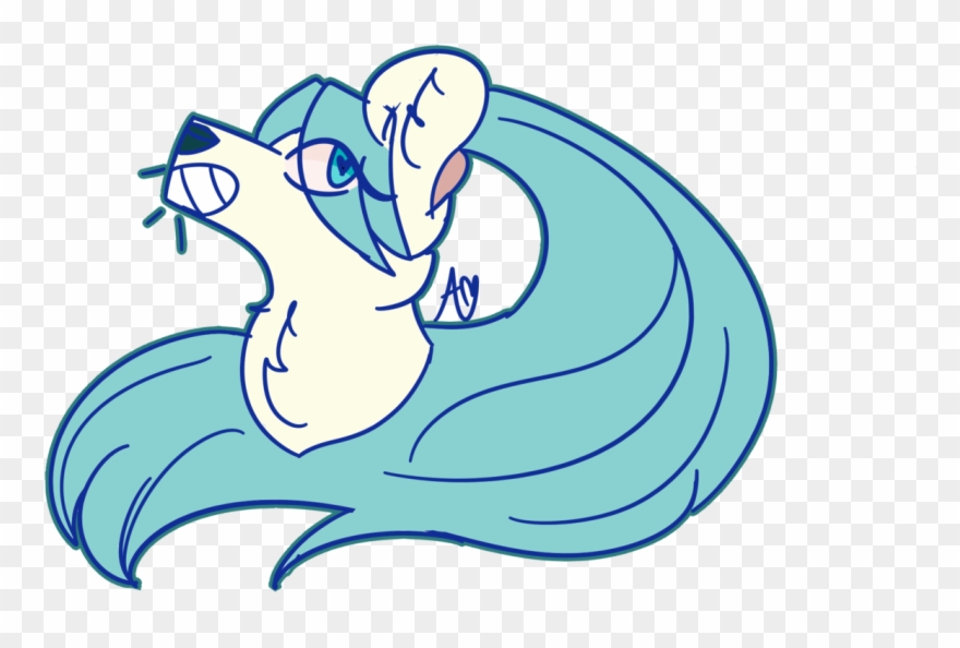 “might Fuck Around And Doodle A Lil Miku Dog - Cartoon Clipart