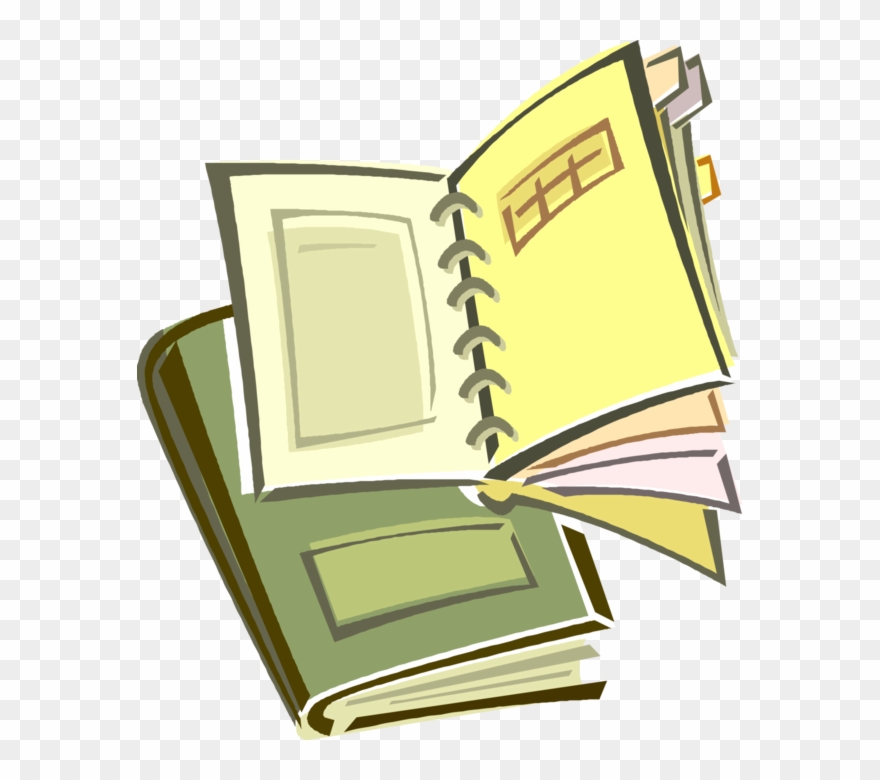 Vector Illustration Of Notebook, Notepad Or Writing - Schüler Helfen Schülern Clipart