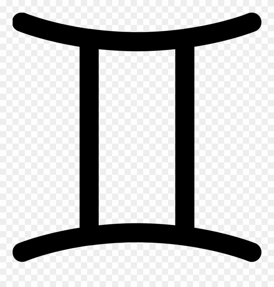 This Particular Icon Has Two Vertical Lines That Are - Geminis Icono Clipart