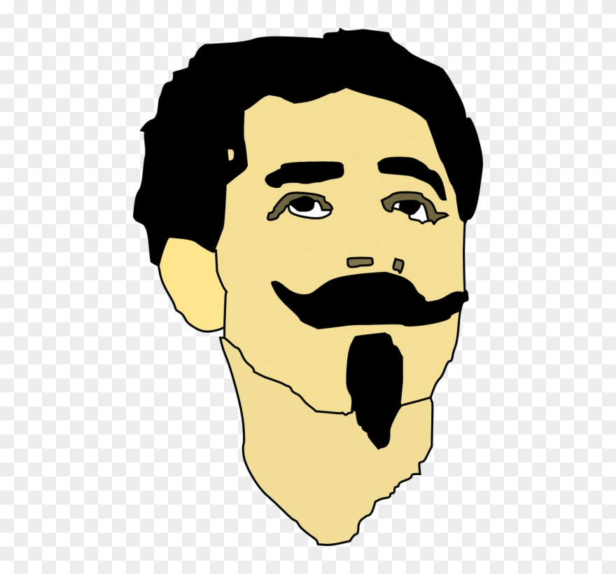 Cartoon Guy With Mustache Clipart