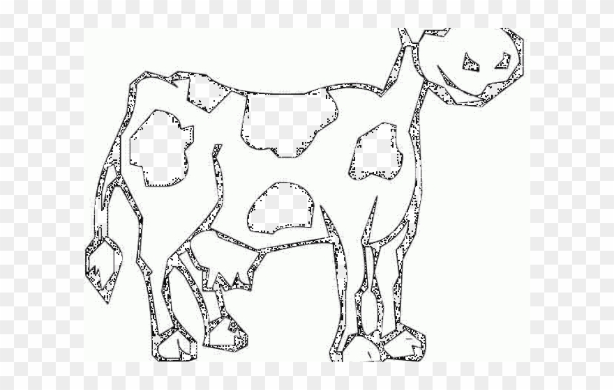 Drawn Cattle Simple - Kuh Clipart - Png Download