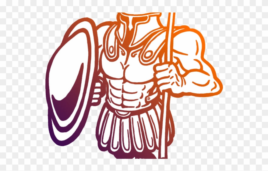 Gladiator Clipart Trojan - Desenho Soldado Troia - Png Download