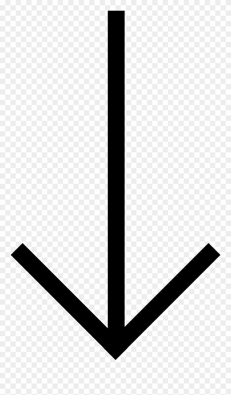 Open - Arrow Pointing Down Clipart - Png Download