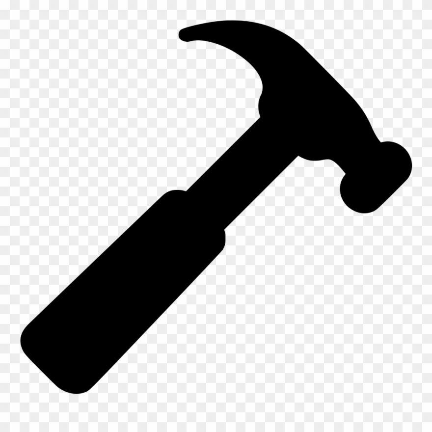 Clip Art Svg Build Tool Work - Clip Art Black Hammer - Png Download