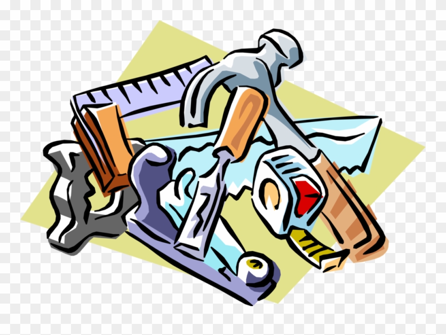Vector Illustration Of Carpentry And Woodworking Tools - Lesbians Greeting Cards (pk Of 10) Clipart
