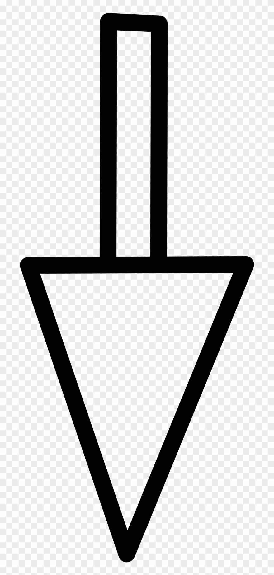 Arrowdown Arrowdown - Line Art Clipart