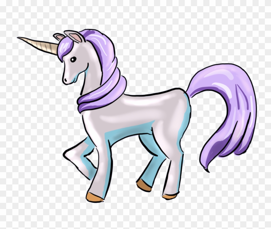 Unicorns Transparent Drawn - Cartoon Clipart