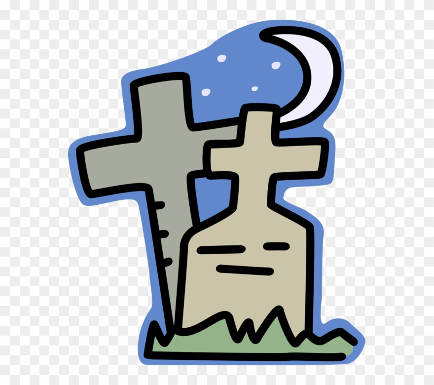 Gravestone Graves Image Illustration Of And Tomb - Word Instead Of Said Clipart