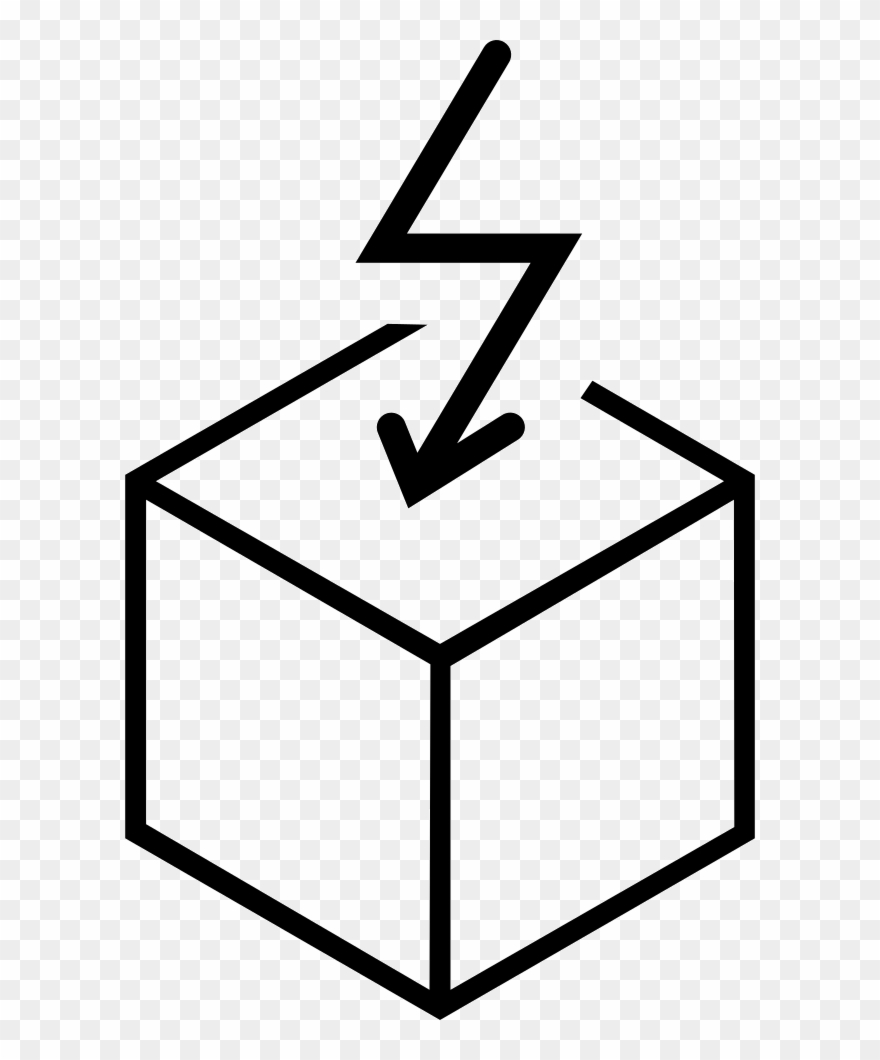 Lightning Arrow On Cube Comments - Cube Png Clipart