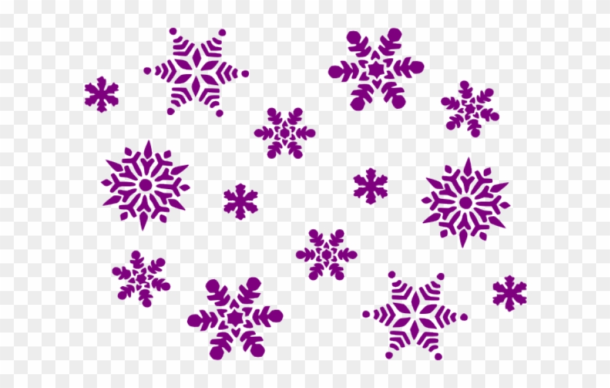 Glove Clipart Purple Snowflake - Purple And Pink Snowflakes - Png Download