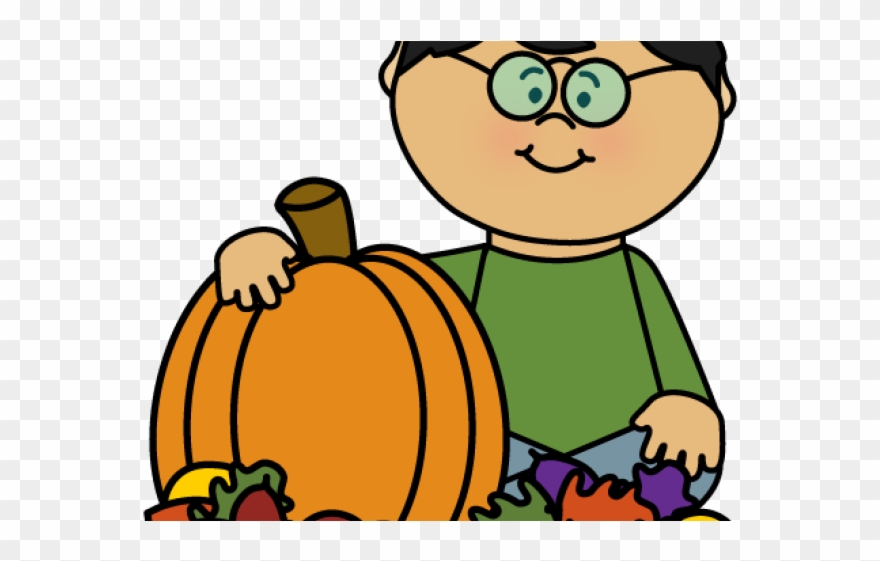 Pumpkin Clipart Leaf - Clip Art Kids Pumpkins - Png Download