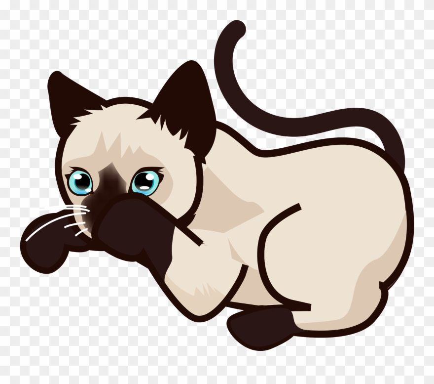 Open - Siamese Cat Clip Art - Png Download