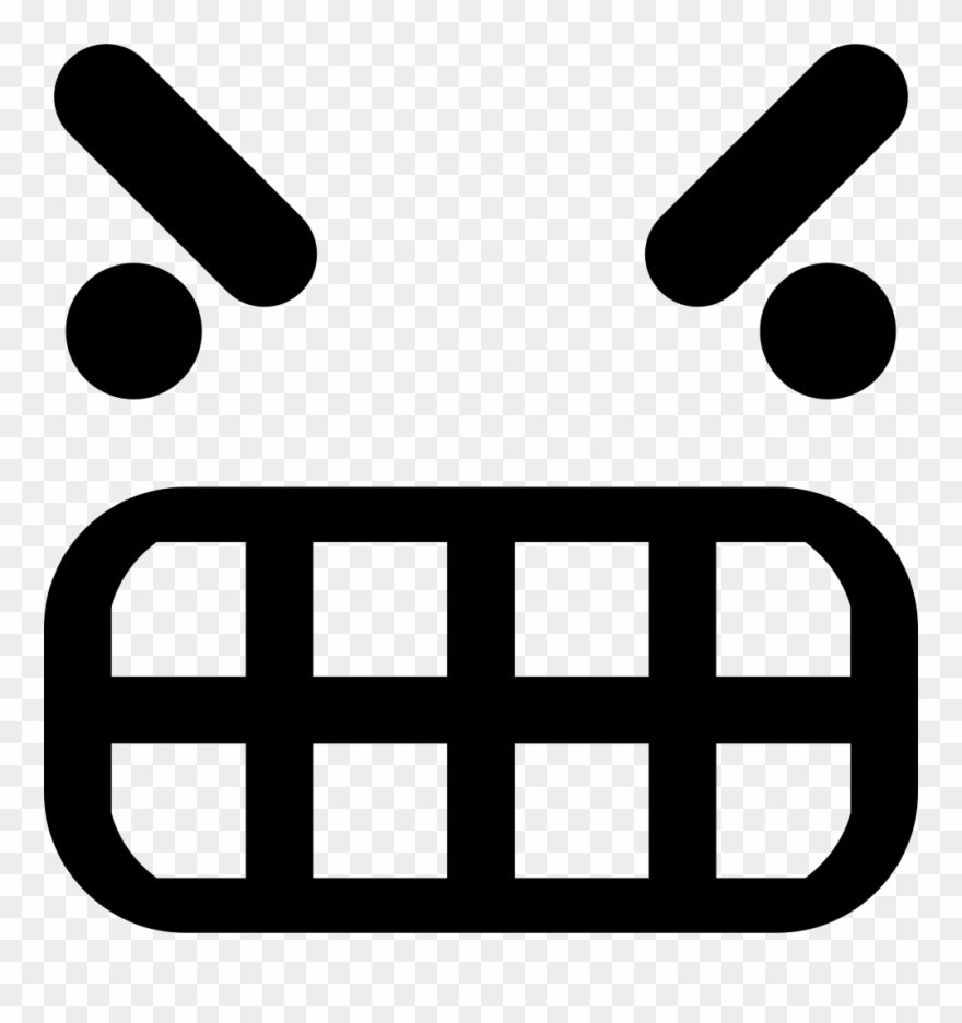 Furious Emoticon Square Face Comments - Square Face Emoticon Clipart