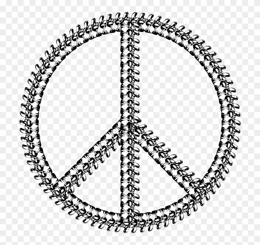Peace Symbols Doves As Symbols Ceremony - Peace Clip Art Black And White - Png Download