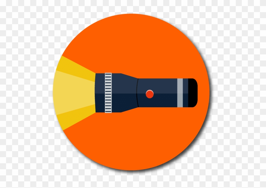 Battery Joe - Flashlight Png Icon In A Circle Clipart