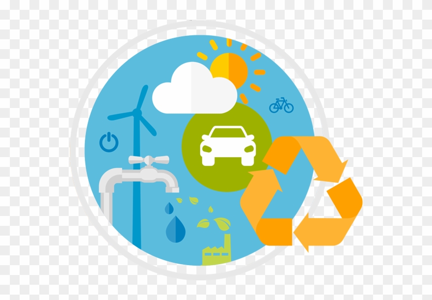 Reducing Our Environmental Impact Around The World - Graphic Design Clipart