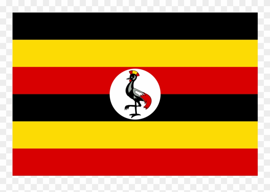 Fahne Uganda - Uganda Flag Clipart