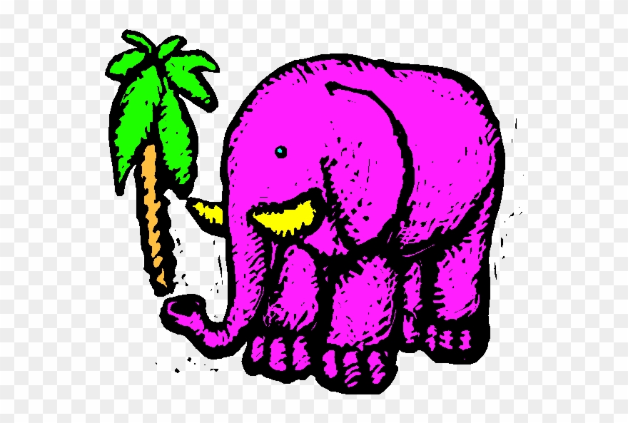 Pink Elephant - Elephant Clipart