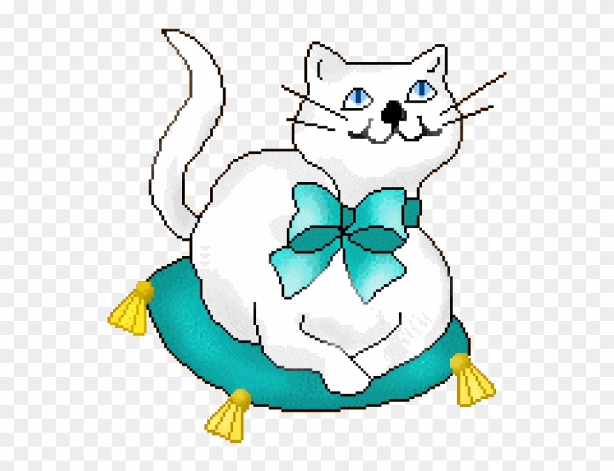 Cat Clip Art Free Cats On Velvet Pillows - Cat Clip Art - Png Download