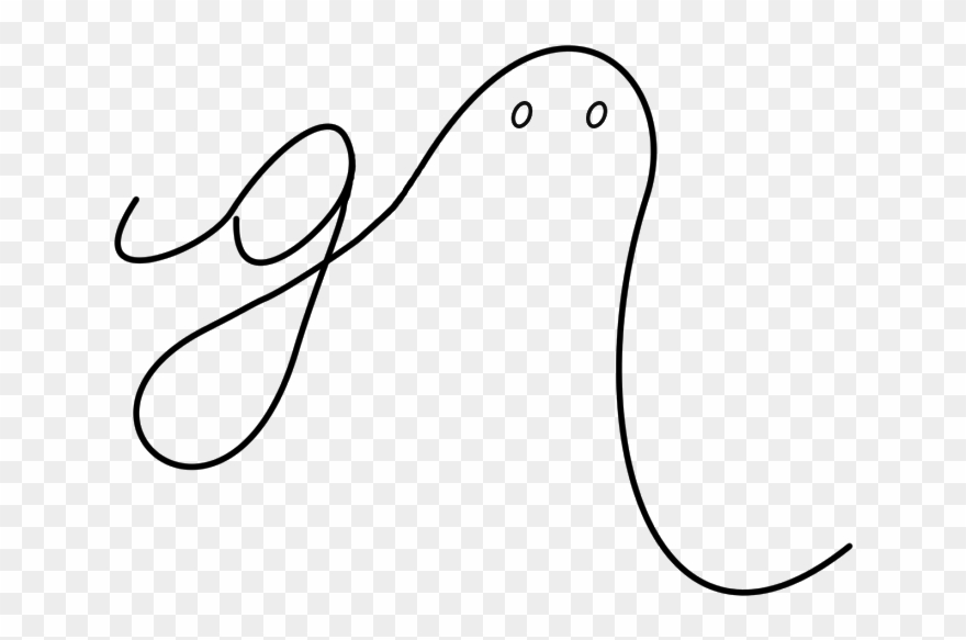 Ghost Vintage - Line Art Clipart