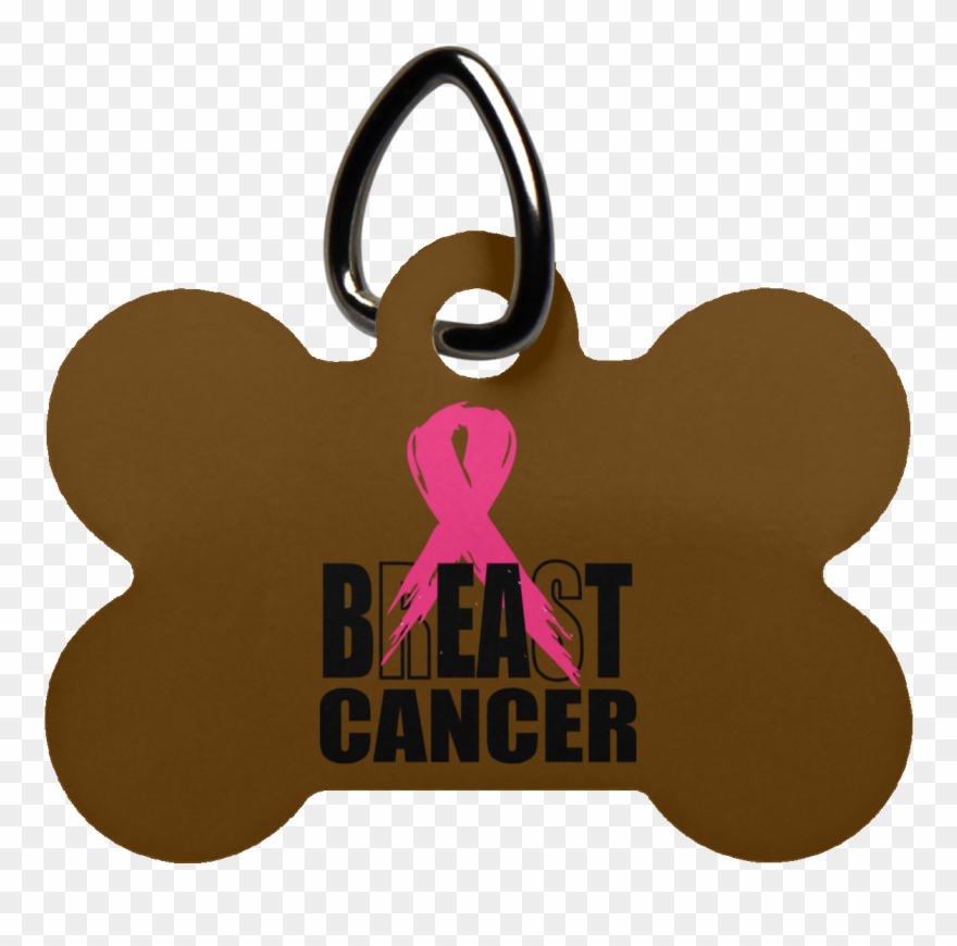 Beat Breast Cancer Dog Bone Pet Tag- Pets - Pet Tag Clipart