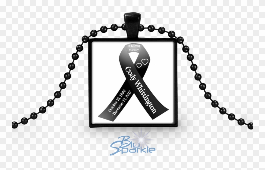 Personalized Awareness Ribbon Square Pendants - Necklace Clipart
