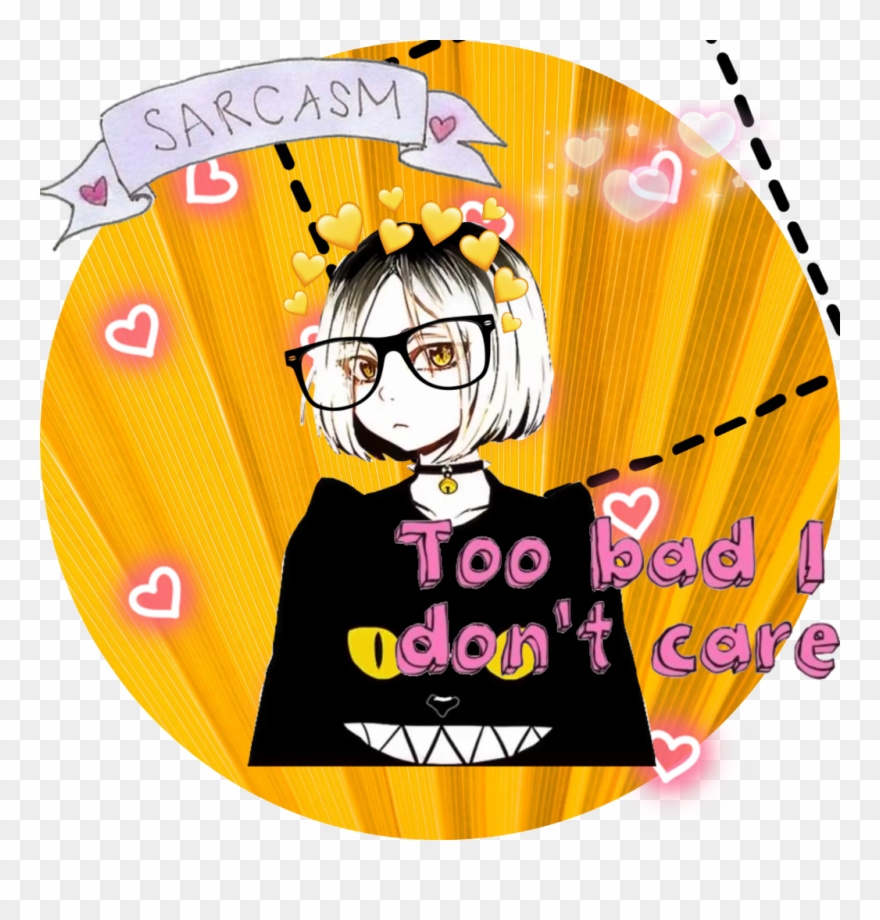 Yellow Anime Girl Glasses Themed Kawaii Cute Adorable Clipart