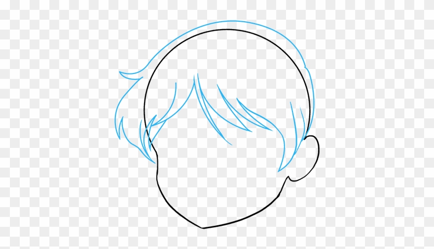 How To Draw Anime Girl Face - Sketch Clipart