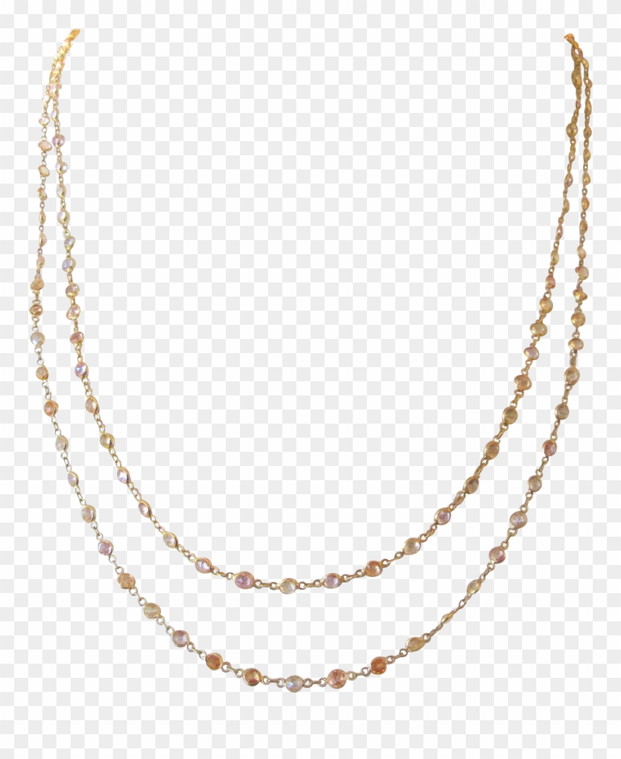 18k Solid Gold~ Bezel Set Rose Cut Sapphires In Pink, - Necklace Clipart