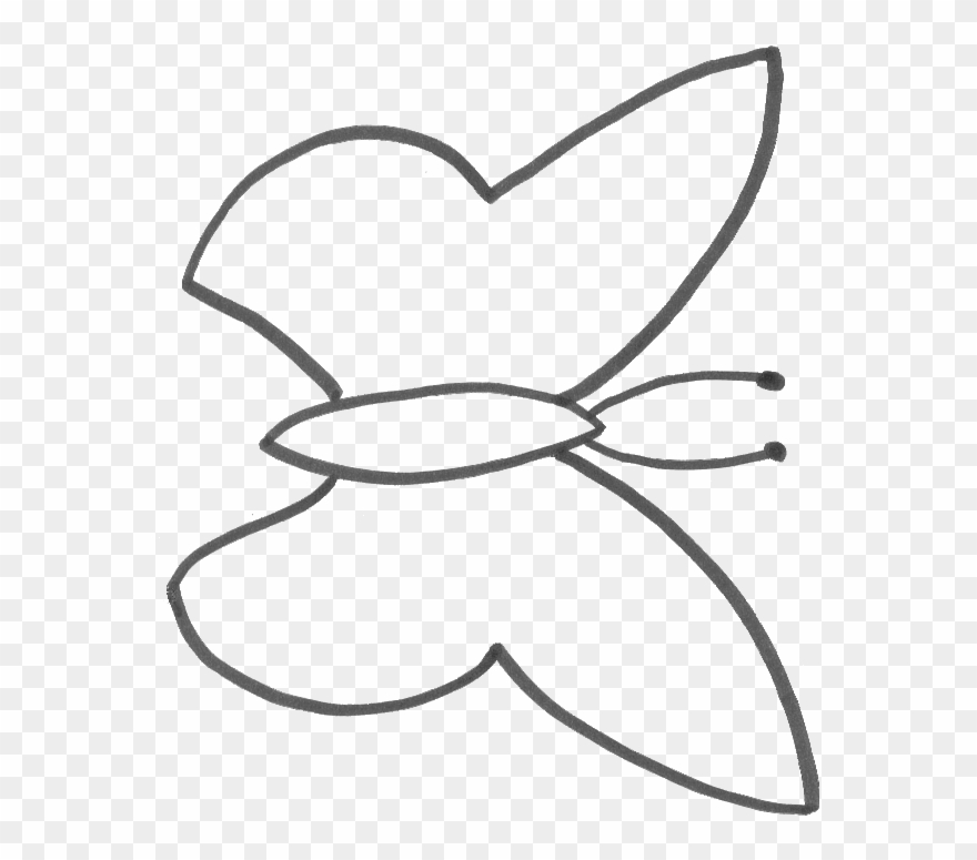 Butterfly Template Clipart Best Oyle Kalakaari Co - Blackline Butterfly - Png Download
