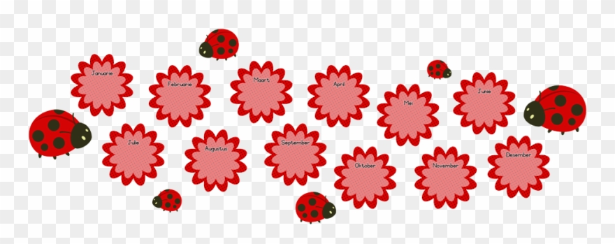 Picture Of Ladybugs Flowers Birthday Banner For Class - Des Clipart