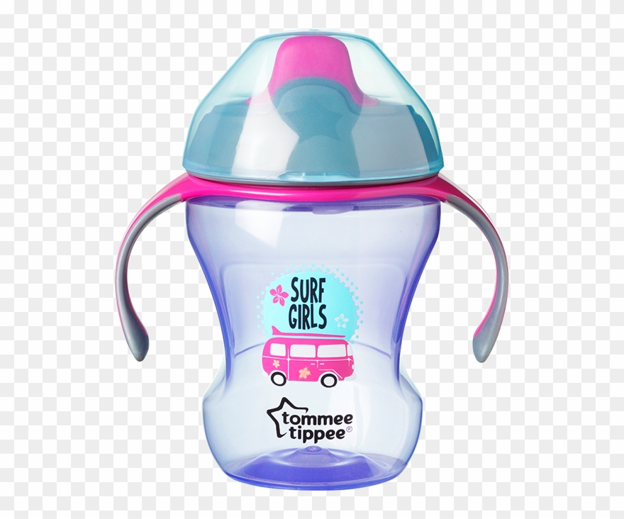 Trainer Sippee Cup, Purple, Campervan - Tommee Tippee Essential Basics First Cup 190ml 4 Months+ Clipart