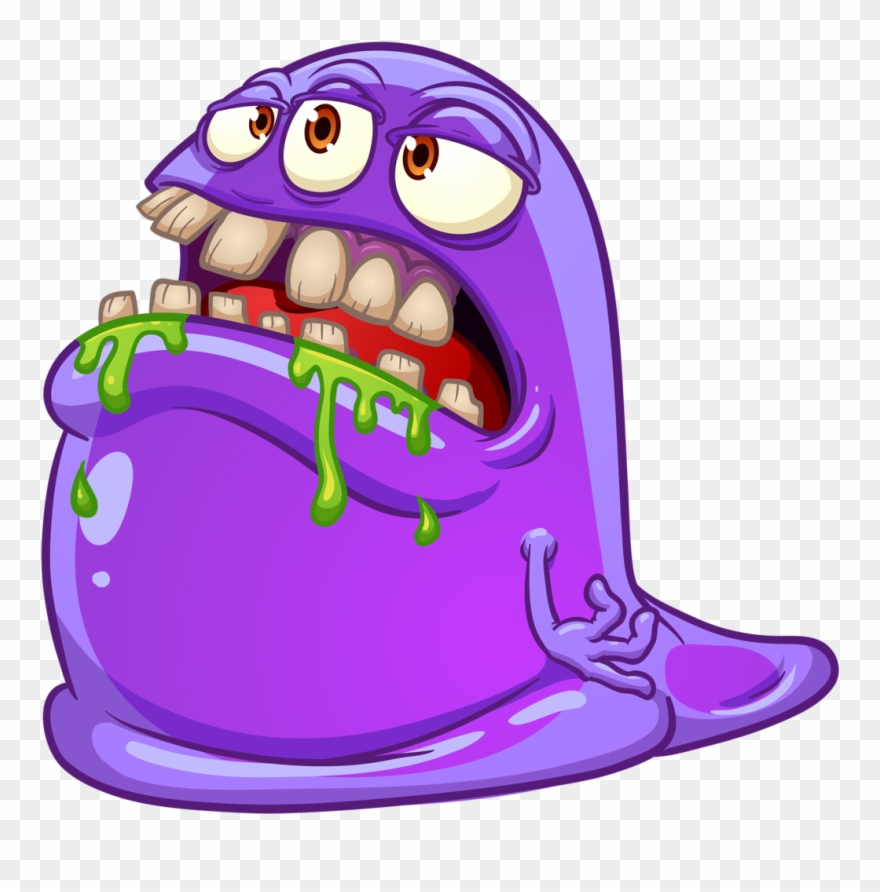Ch - B *✿* - Purple Slime Monster Cartoon Clipart