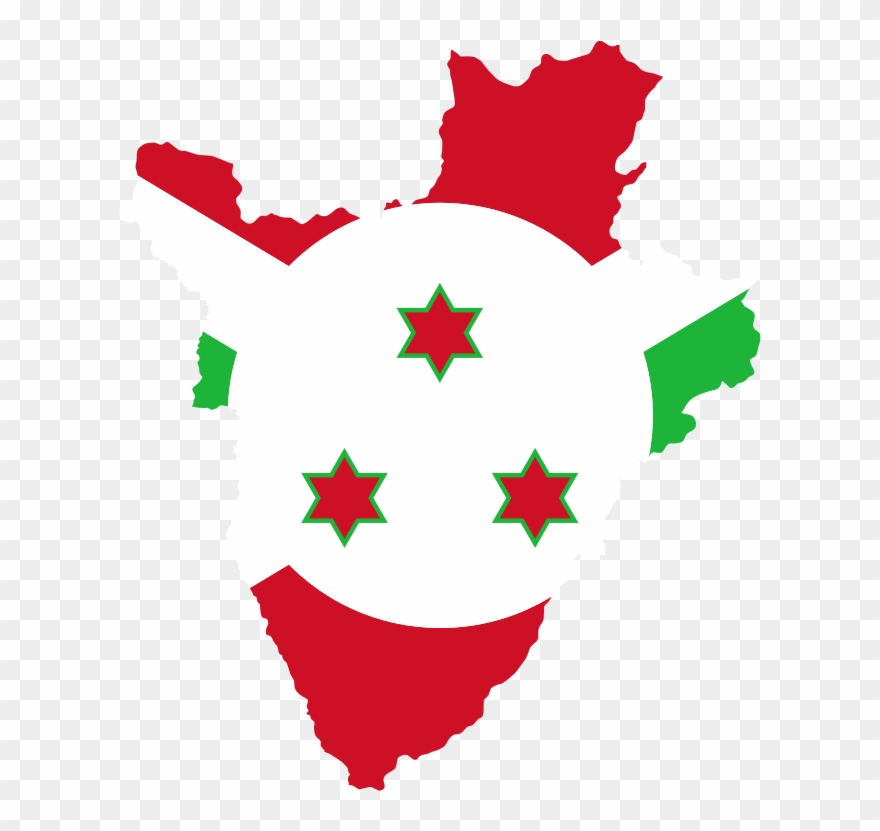 Burundi Flag Map Png Clipart