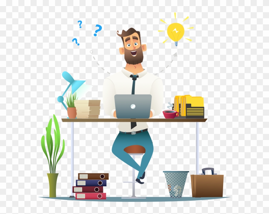 You Are Welcome To Use A Superior Thesis Statement - Vector Manager Thinking Clipart