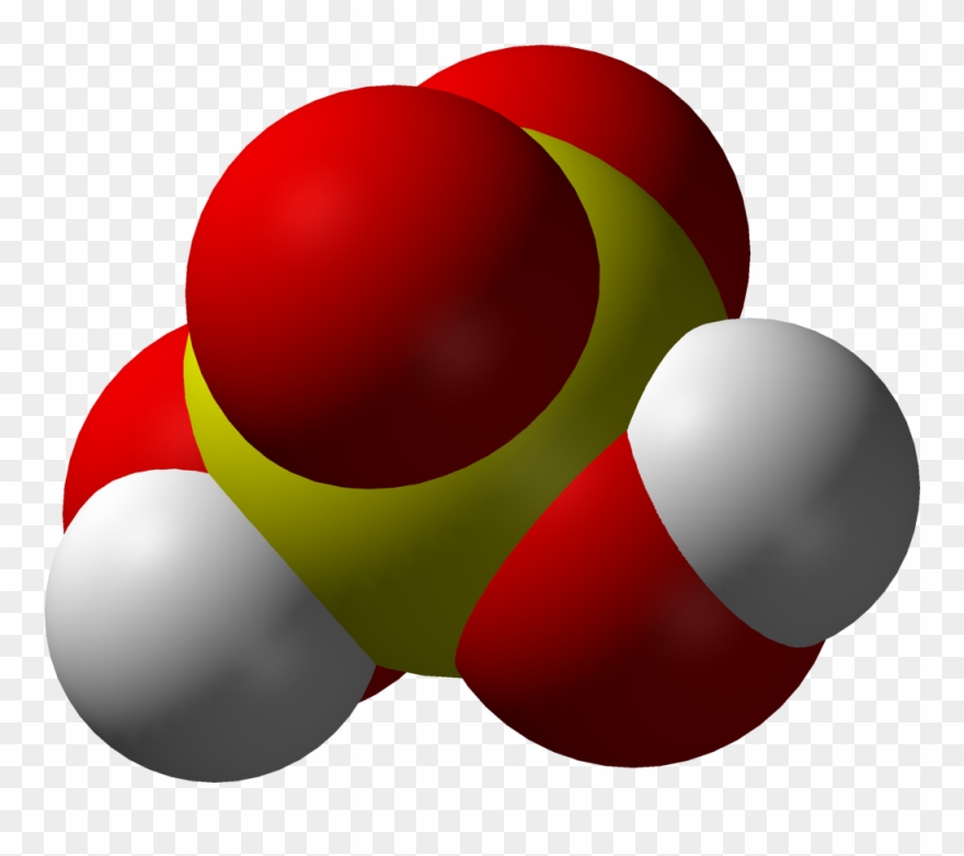 File - Sulfuric Ac - 황산 분자 구조 Clipart