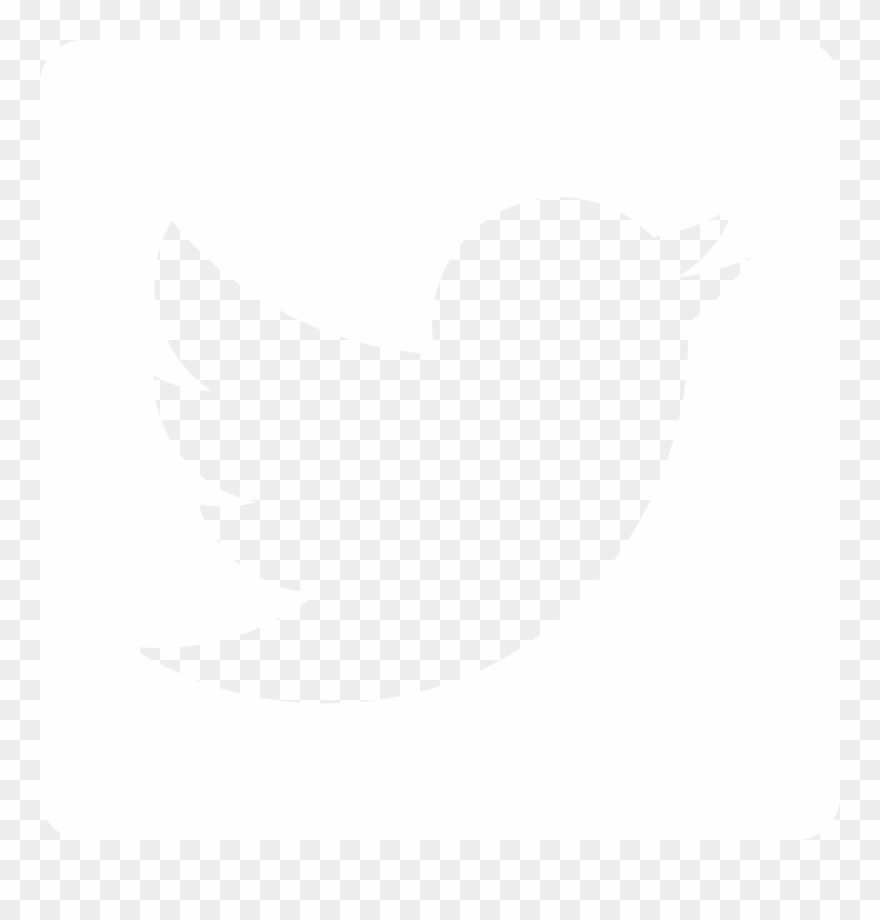 White Twitter Logo Square Clipart